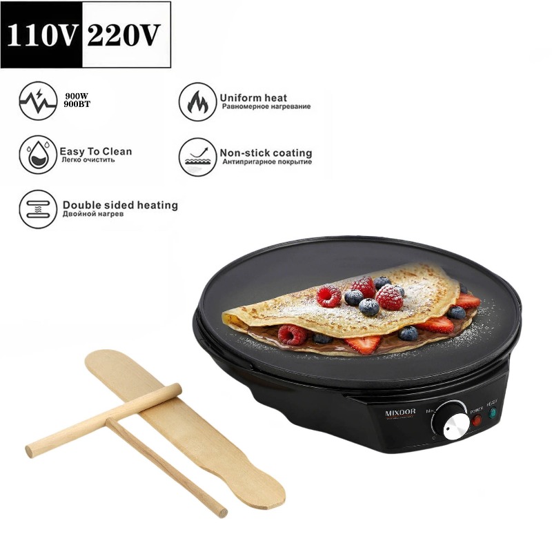 Electric Griddle Pancake - 110V Electric Crepe Pan Pancake Griddle