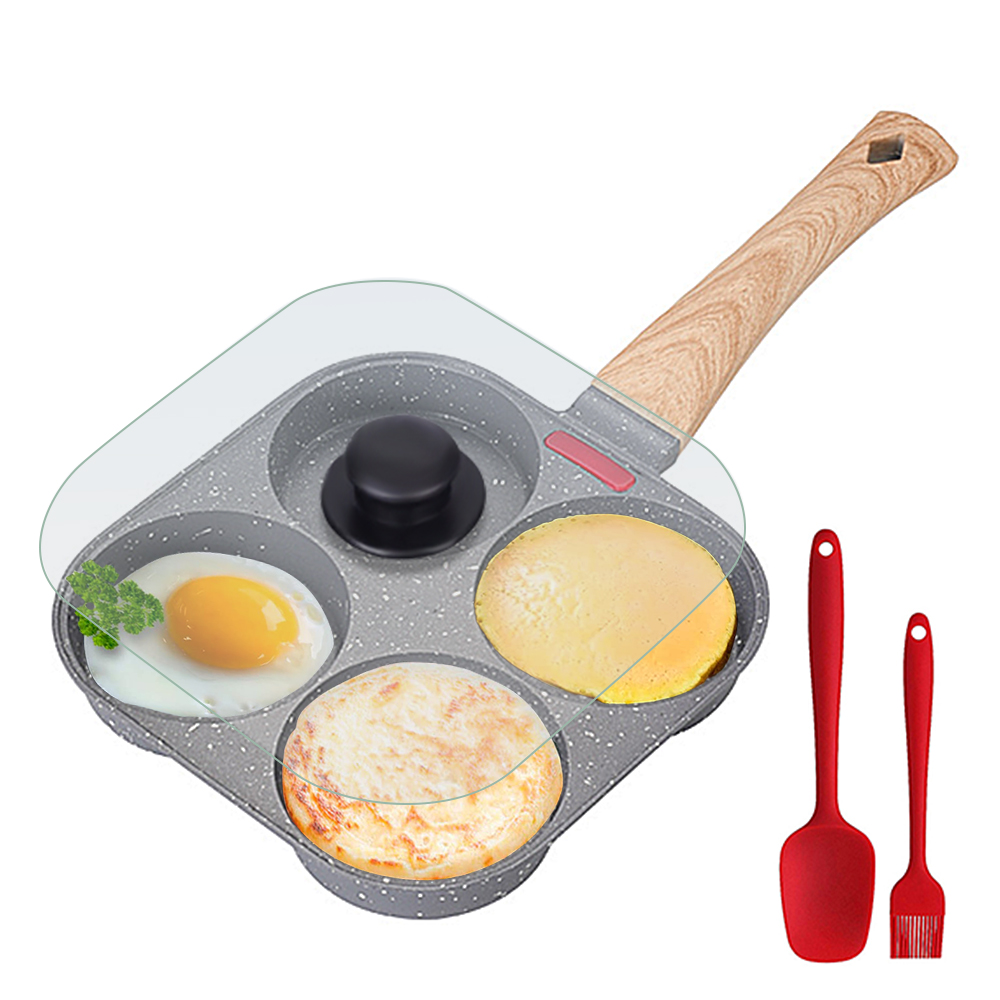 Non Stick 4-Cup Egg Frying Pan - Electric Griddle Pancake 评论和价格
