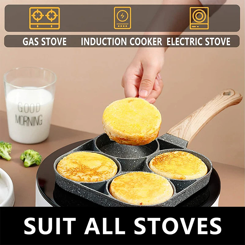 Pancake Egg Frying Pan 4 Cups  - Electric Griddle Pancake 评论和价格