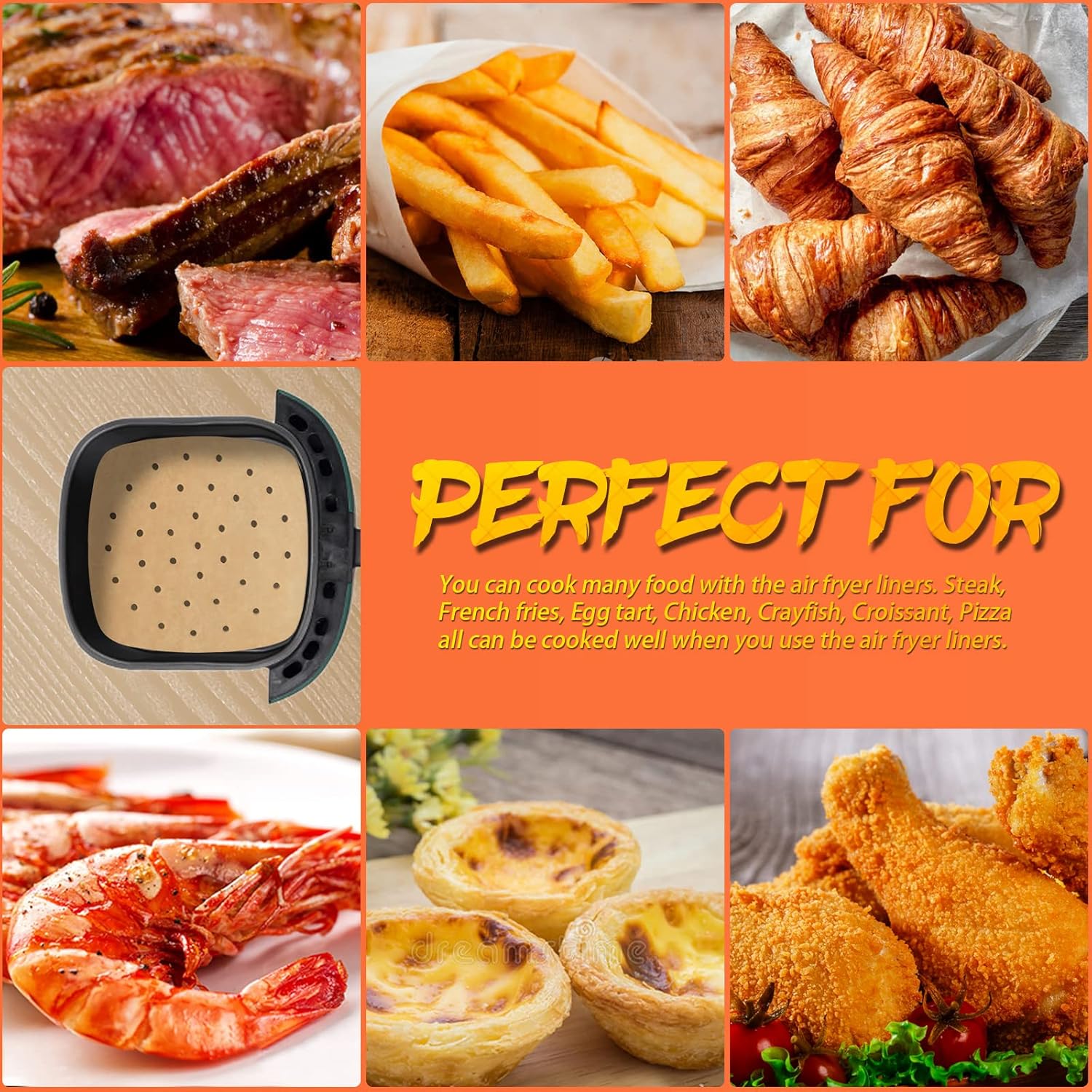 100Pcs 23cm XXL Square Hot Air - Air Fryer 5L Digital 评论和价格