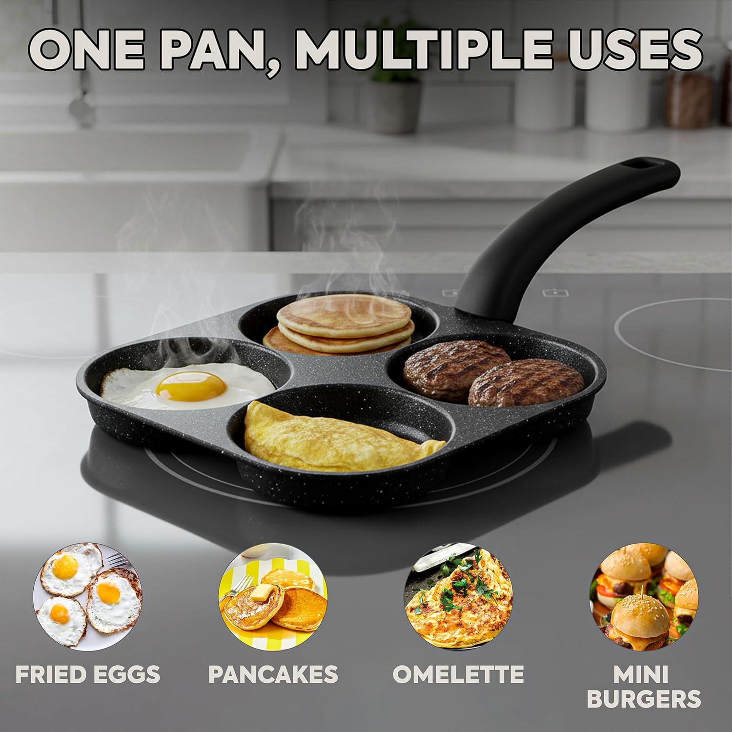 Egg Frying Pan Nonstick Pancak - Electric Griddle Pancake 评论和价格